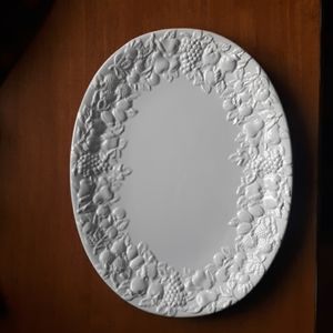 White Oval Ceramic Platter